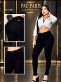 JEAN NEGRO LEVANTA COLA PARA MUJER- TIRO ALTO SKINNY 7047